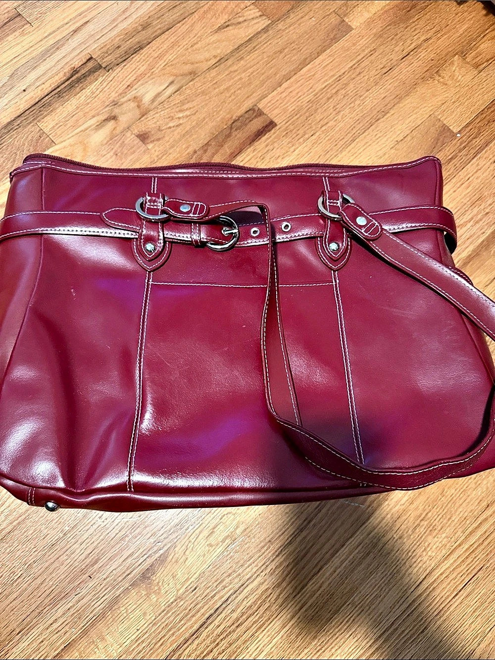 McKlein Professional Laptop Tote Bag in Burgundy
